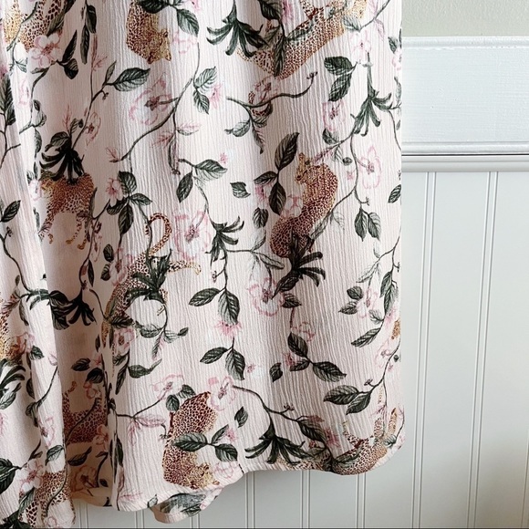 NWT Minkpink • Wild Leopard‎ Ruffle Midi Dress in Pink, Size Small - Picture 9 of 16